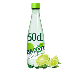 Eau gazeuse Badoit citron vert - Bouteille de 0.5 litre