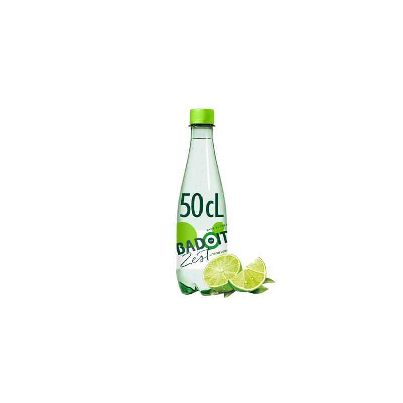 Eau gazeuse Badoit citron vert - Bouteille de 0.5 litre